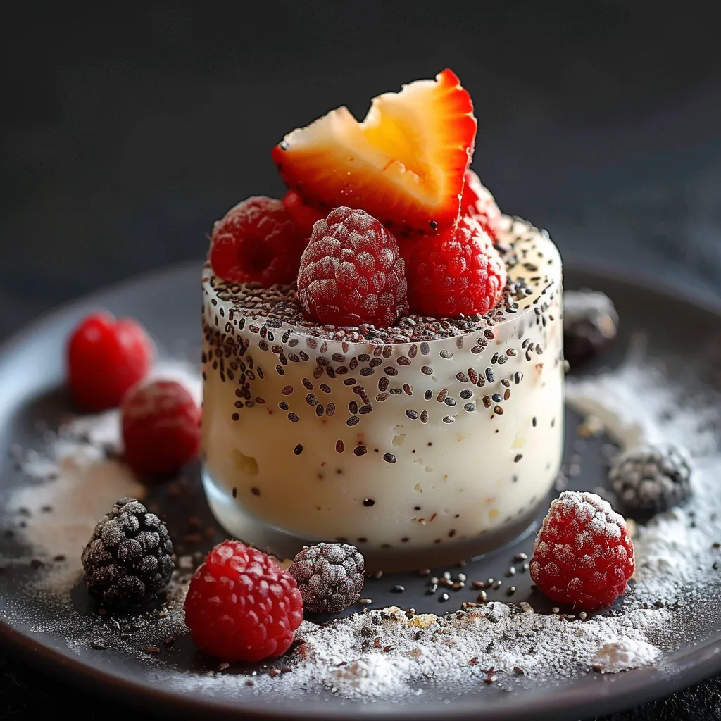 Um pedaço de fruta com granulado de coco e raspas de frutas.