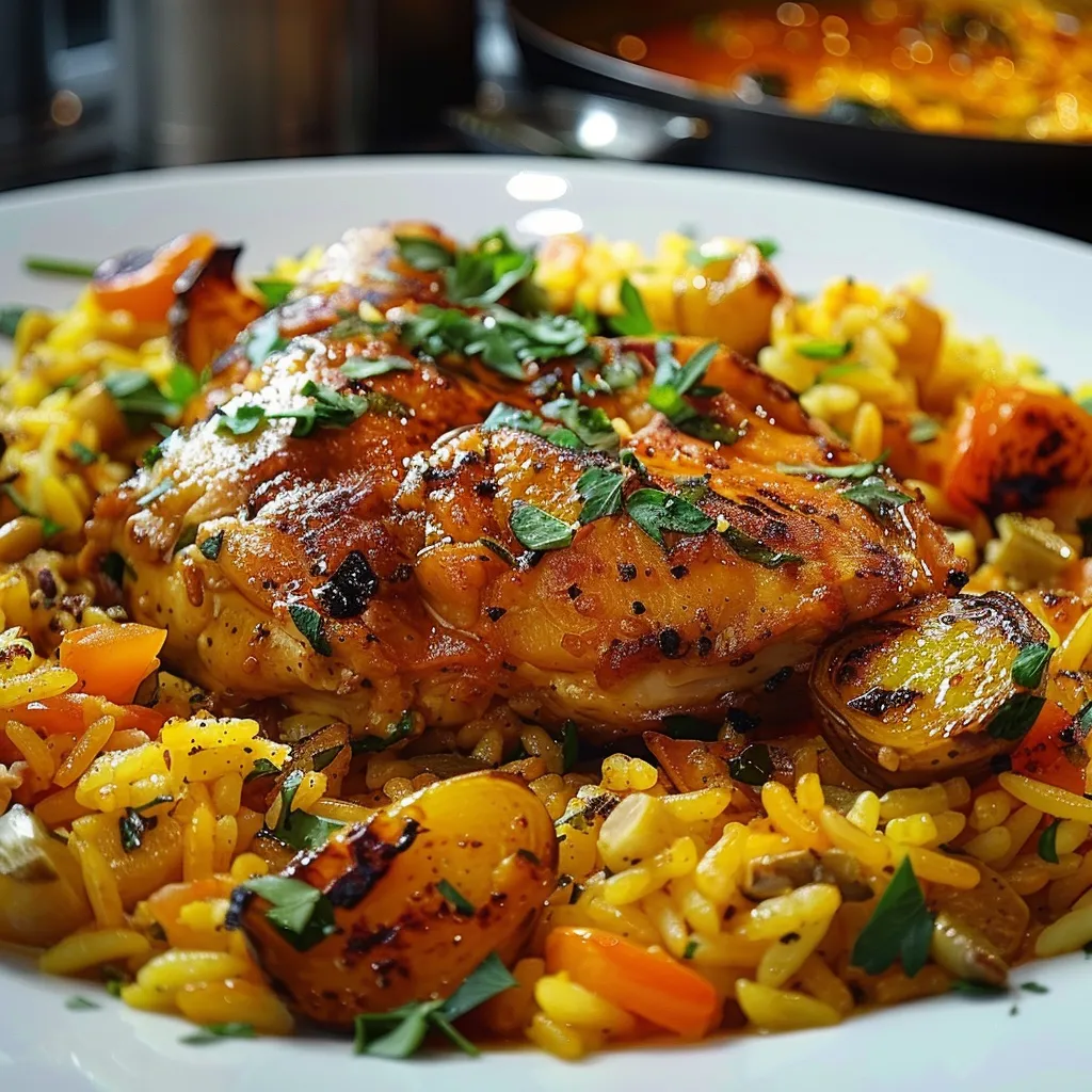 Frango grelhado com arroz e vegetais.