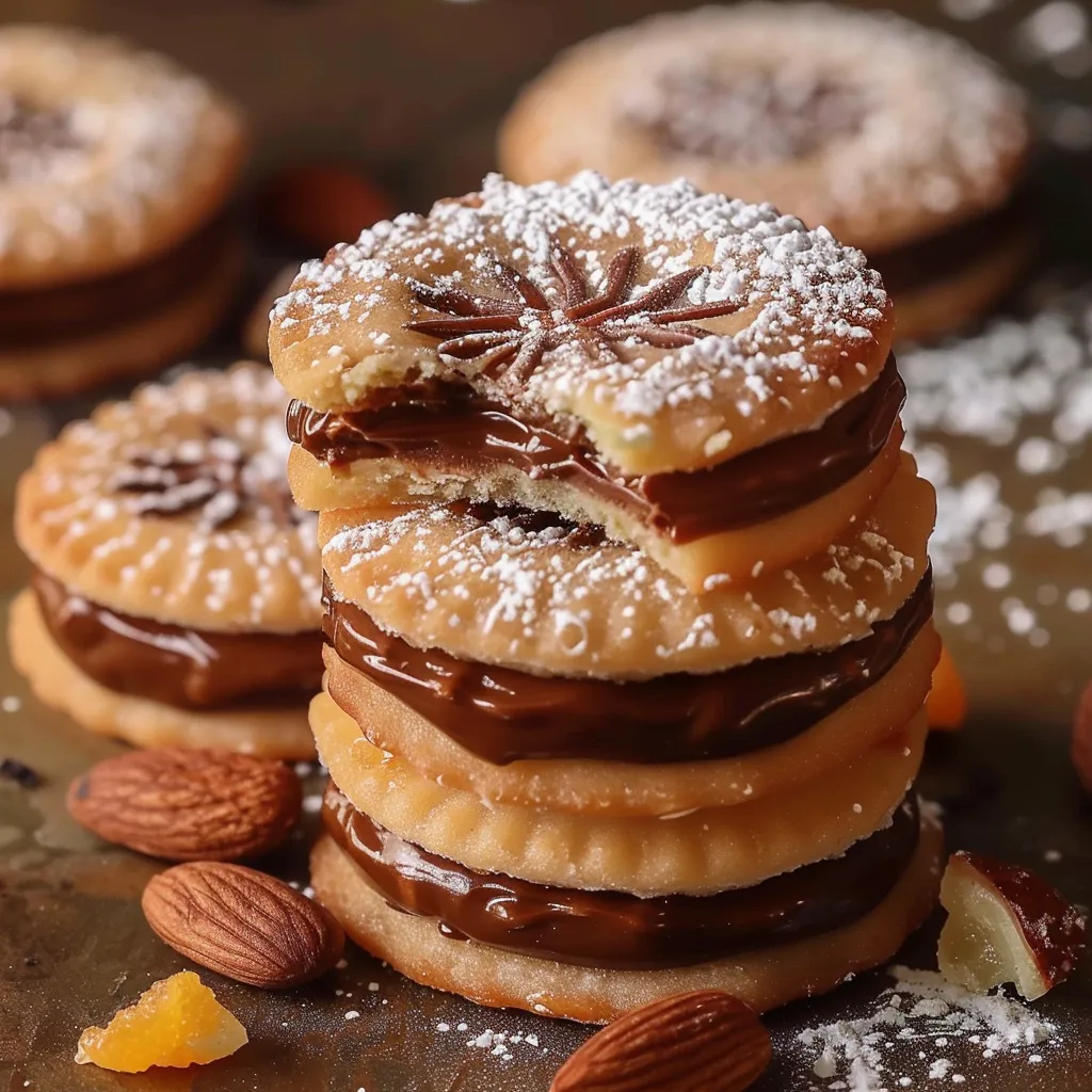 Pães com chocolate e nozes.