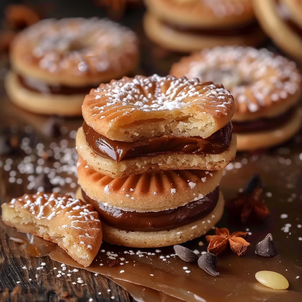Pães com chocolate e manteiga.