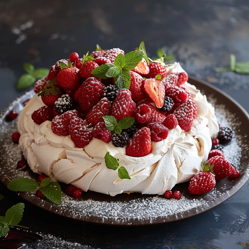 Cake com frutas vermelhas e verdes.