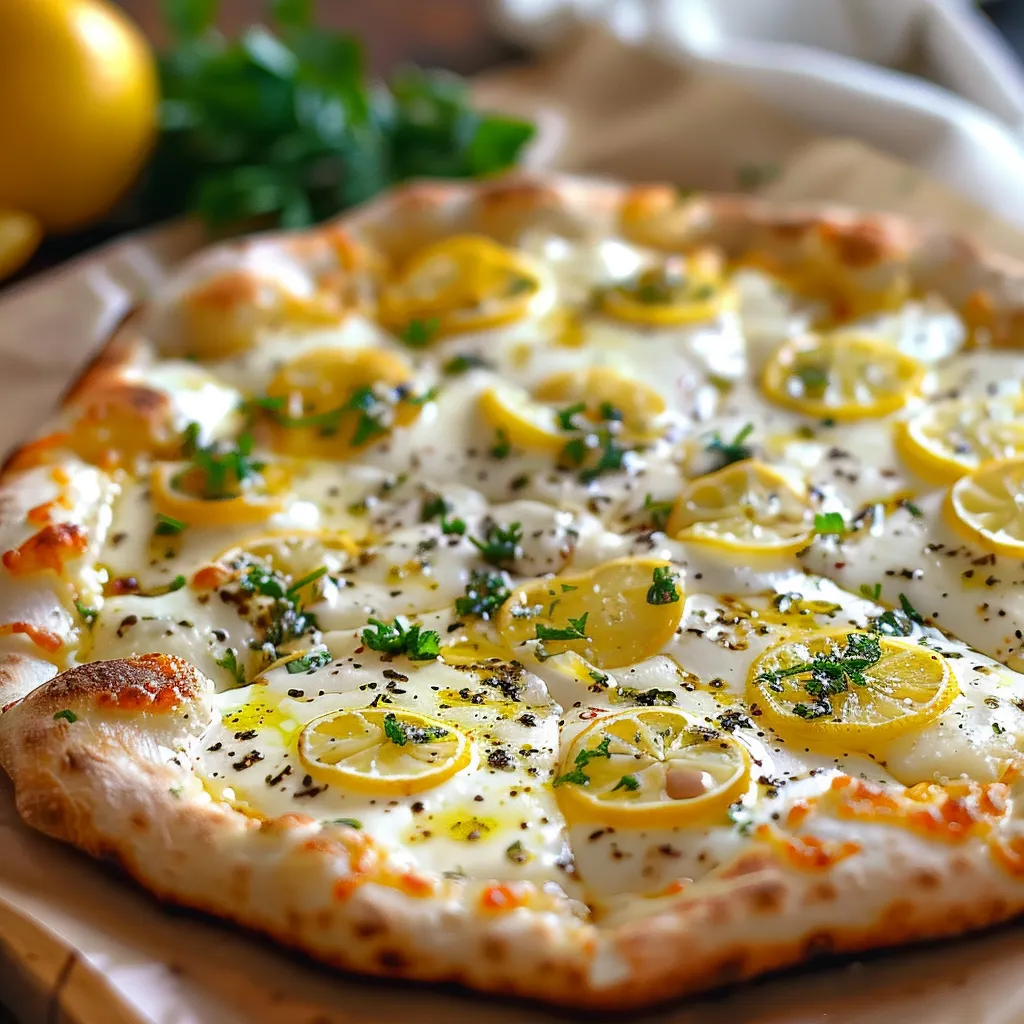 Pizza com leite de amêndoas e limão.