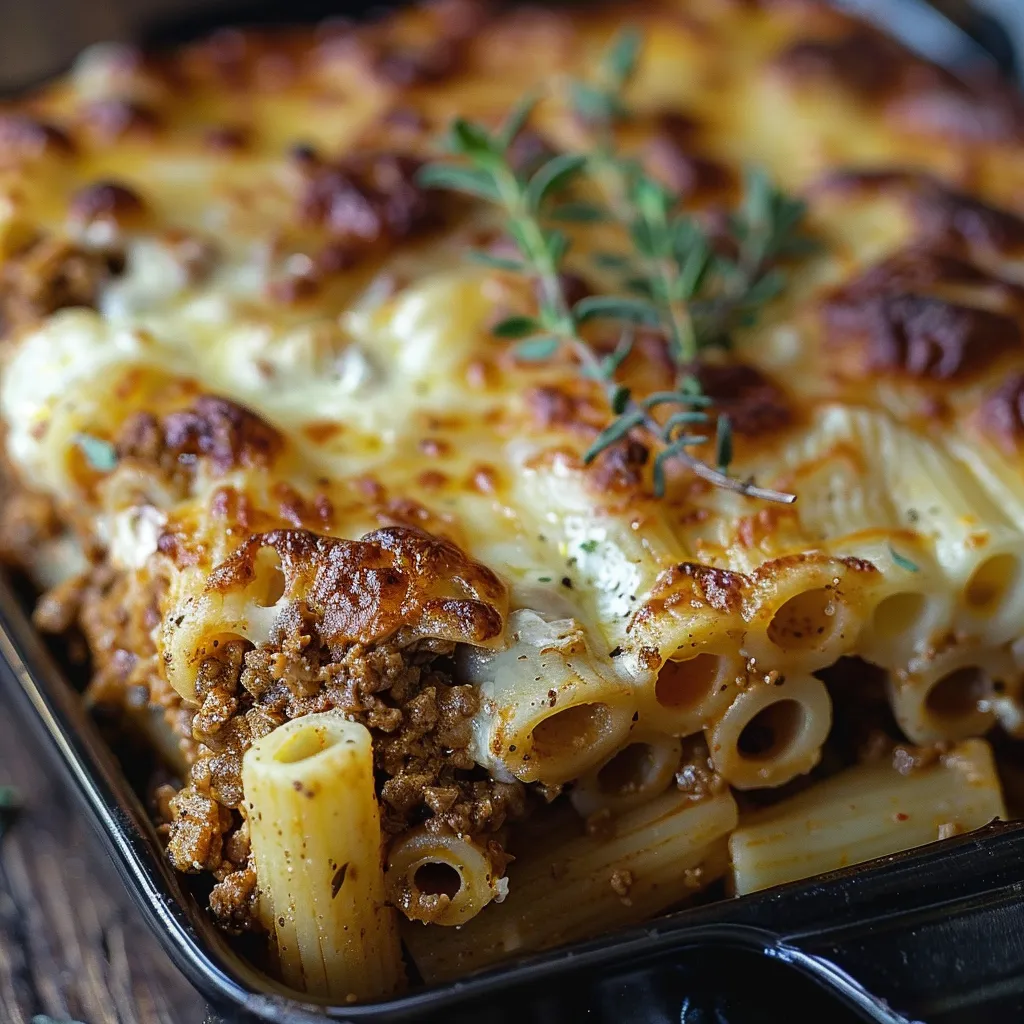 Cozido em uma panela, este prato é composto por macarrão, carne e cebola.
