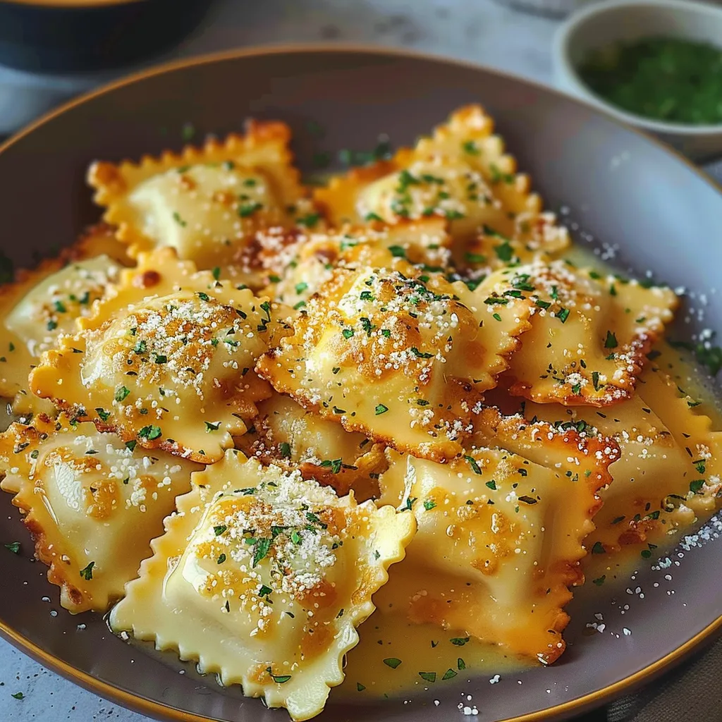 Pasta com molho e ervas.