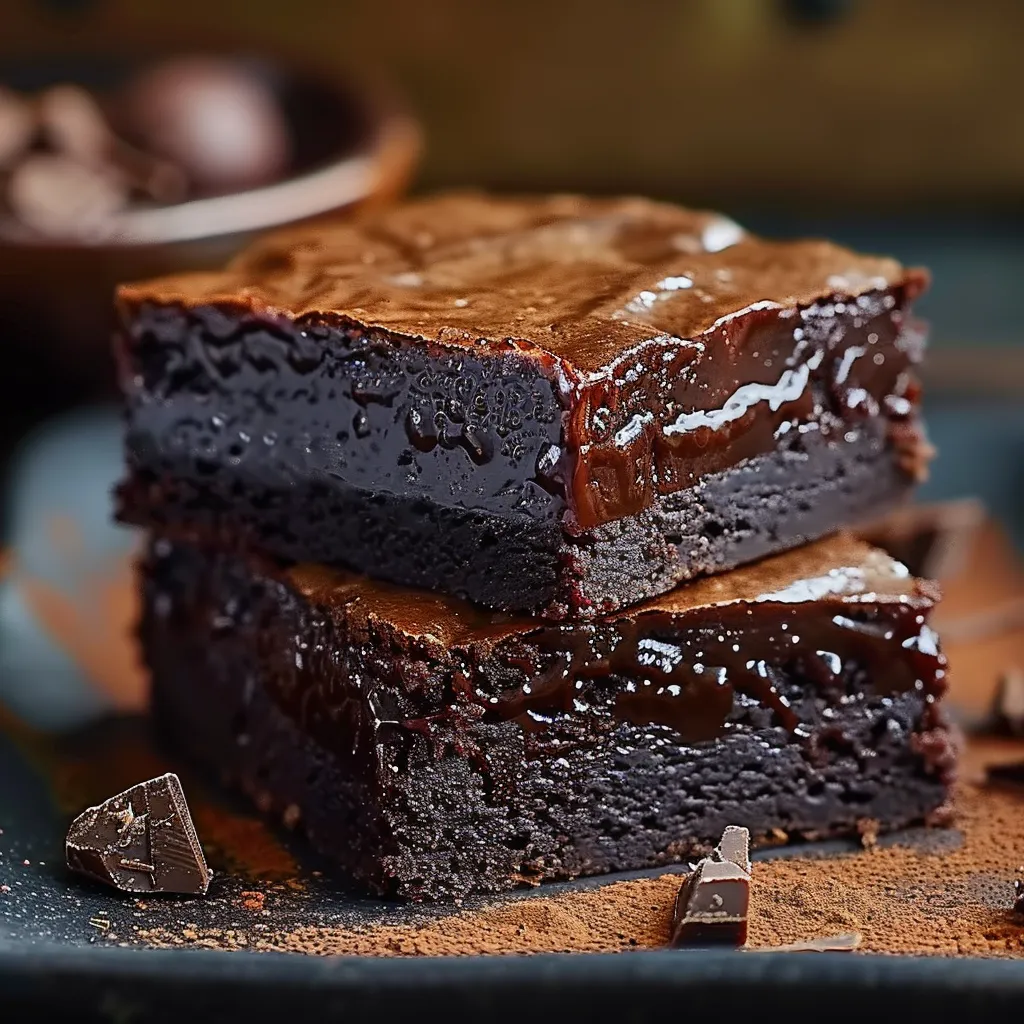 Peda de chocolate com chocolate derretido.