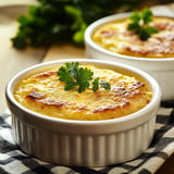 Um prato de macarrão com cebola e alho.