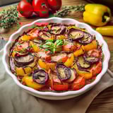 Um prato de frutas com tomate, cenoura e abóbora.