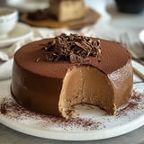 Um bolinho de chocolate com chocolate em cima.