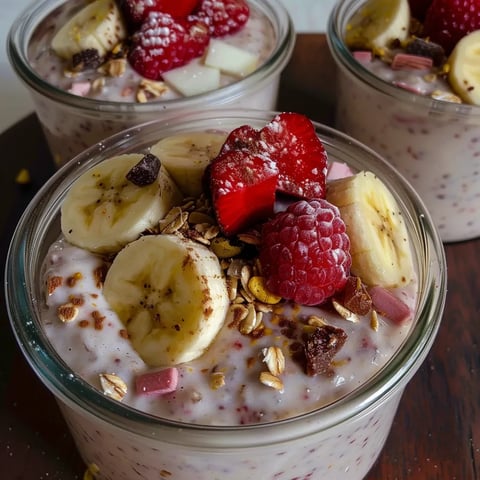 Banana, strawberry, yogurt, granola, nuts.