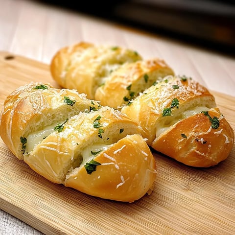 Quatro pães de pizza com queijo e ervas.