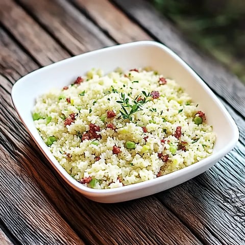 Um prato de arroz com peixe e ervas.